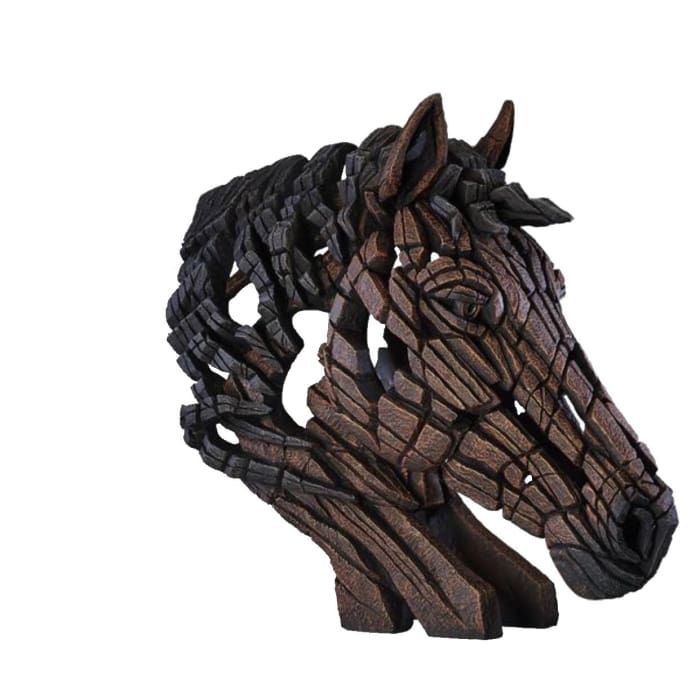 Rustic Horse Bust Edge Sculpture - Christmas