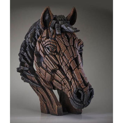 Rustic Horse Bust Edge Sculpture - Christmas