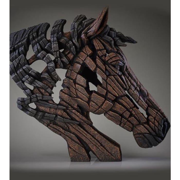 Rustic Horse Bust Edge Sculpture - Christmas