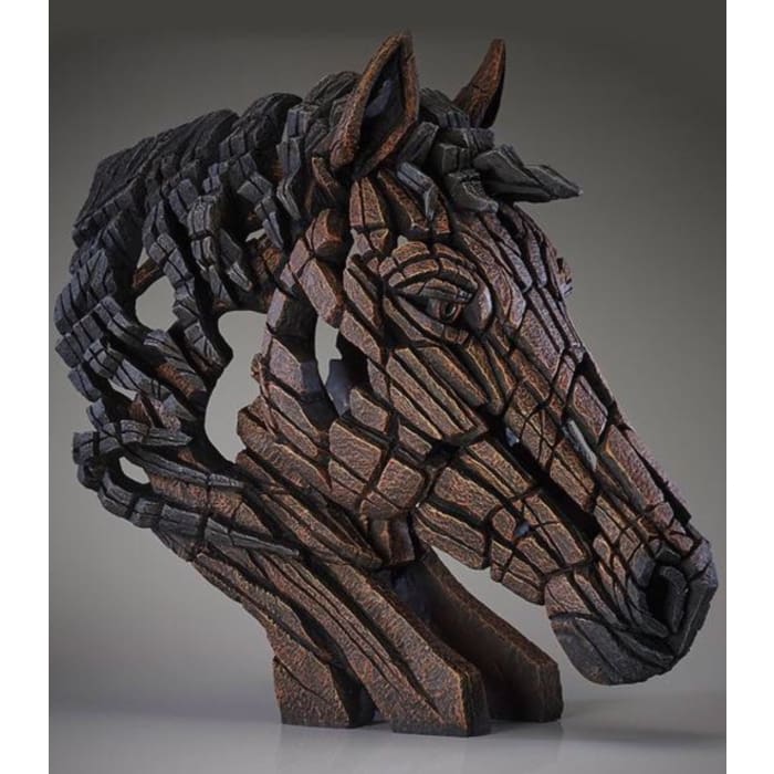 Rustic Horse Bust Edge Sculpture - Christmas