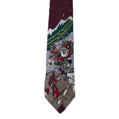 Santa Claus Is Coming To Town Silk Tie - Christmas