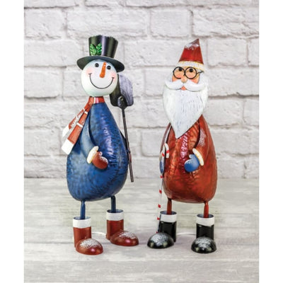 Santa Clause And Frosty The Snowman Standing Set - Christmas