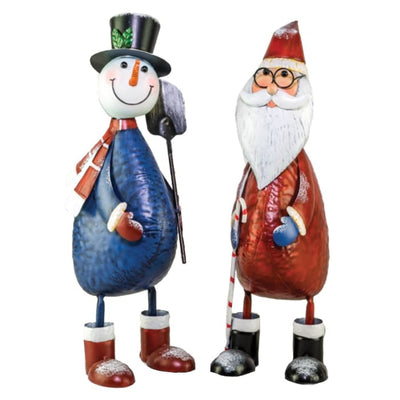Santa Clause And Frosty The Snowman Standing Set - Christmas
