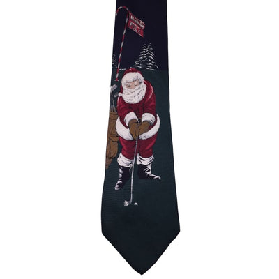 Santa Golf Silk Tie - Christmas