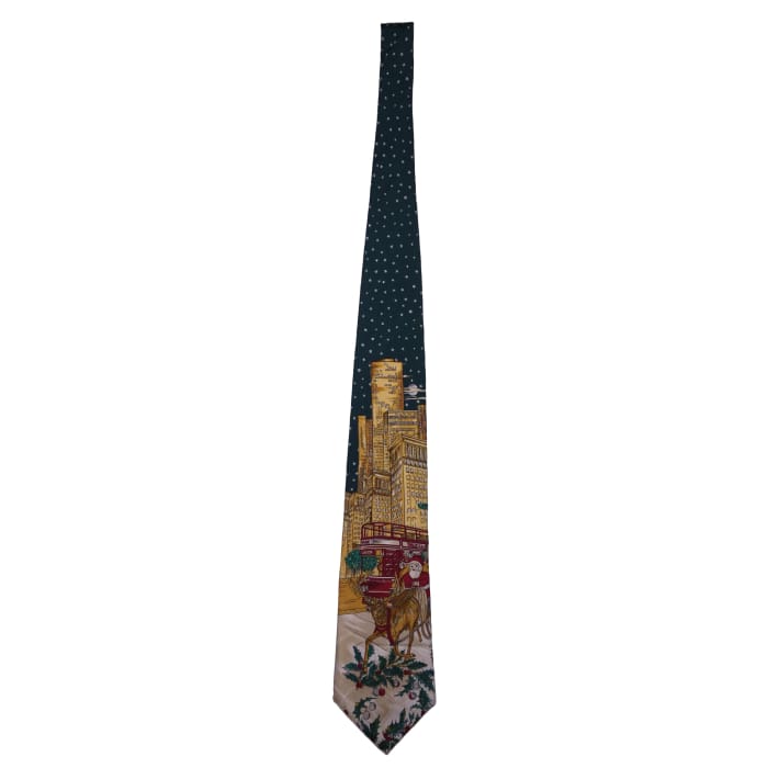 Santa In The City Silk Tie - Christmas