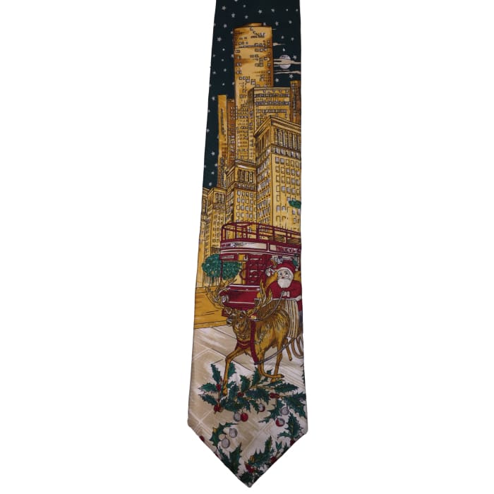 Santa In The City Silk Tie - Christmas