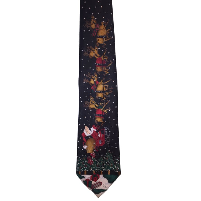 Santa On The Run Tie - Christmas