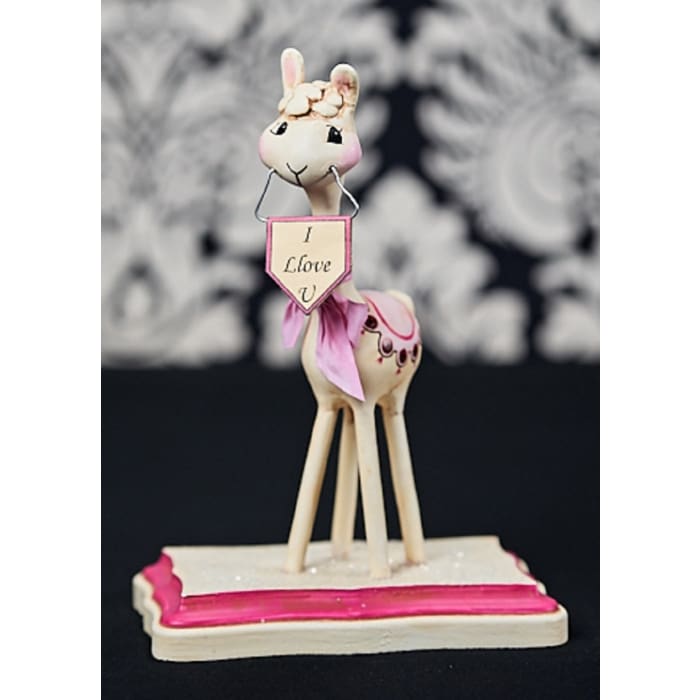 Sir Holiday Valentine Llove Llama Valentine Figurine By ESC - Valentines Day