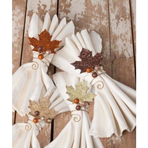 Thanksgiving Elegant Leaf Napkin Ring - Thanksgiving