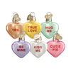 Valentine Conversation Heart Ornaments Set Of 6 - Valentines Day